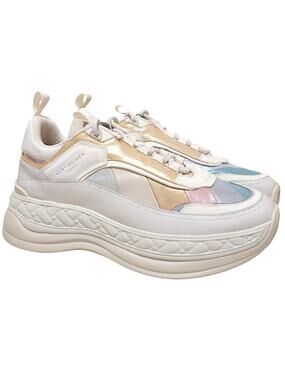Kurt Geiger Women Kensington Pump Sneakers Size US 11 EU 42 Metal Combo Leather